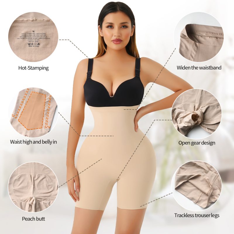 Seamless High-Waist Open-Crotch Shapewear for All-Day Comfort Front Details