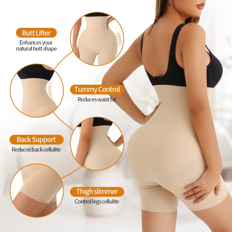 Seamless High-Waist Open-Crotch Shapewear for All-Day Comfort Side Details