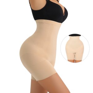 Seamless High-Waist Open-Crotch Shapewear for All-Day Comfort Side View