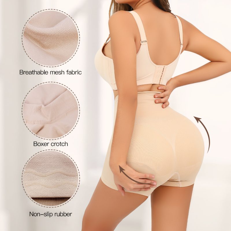 Silky High-Rise Shapewear Boxer with Tummy Control Back Show