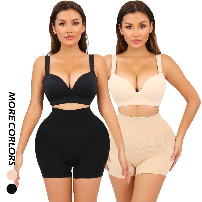 Silky High-Rise Shapewear Boxer with Tummy Control Front Model Show