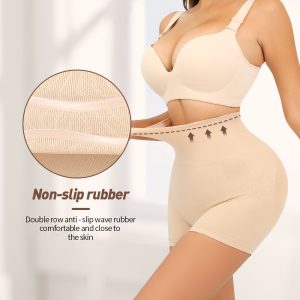 Silky High-Rise Shapewear Boxer with Tummy Control Side Details