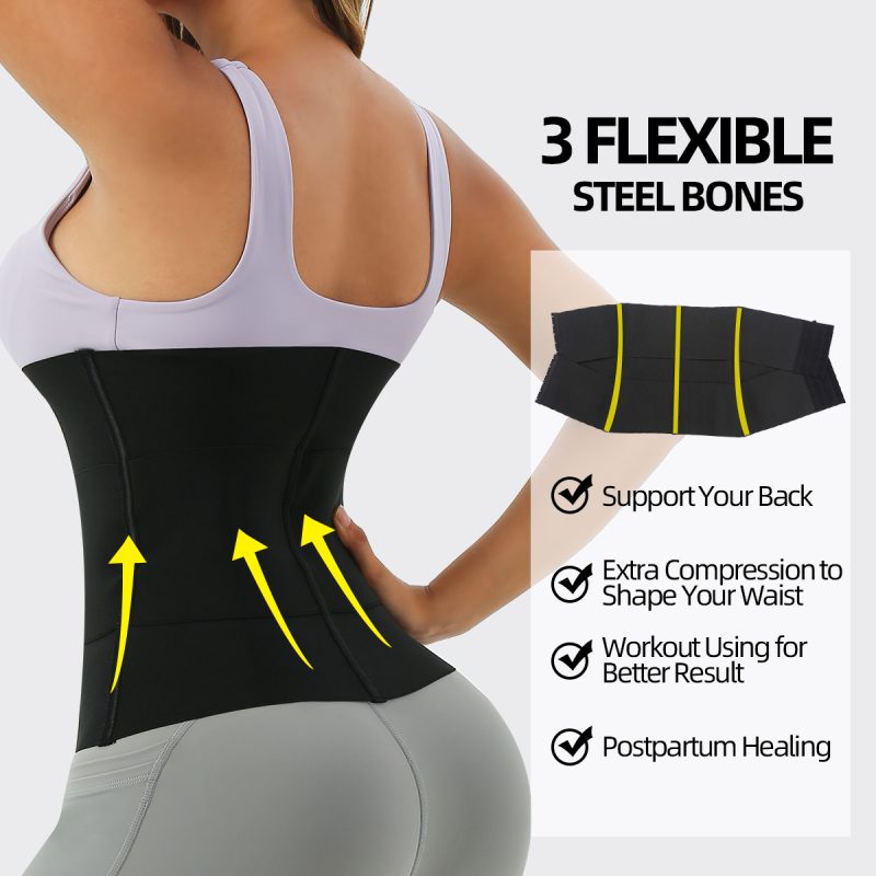 Triple Flex TightFit Waist Shaping Belt with Double Breasted Design Back Details