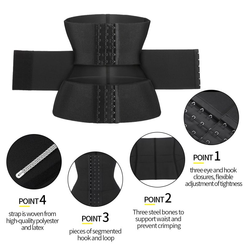 Triple Flex TightFit Waist Shaping Belt with Double Breasted Design Details