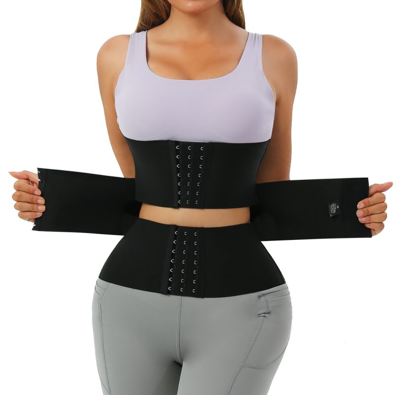 Triple Flex TightFit Waist Shaping Belt with Double Breasted Design Model Show