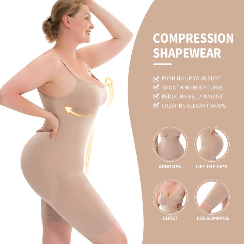 Full Body Shapewear - Seamless, Adjustable & Highly Elastic Side View