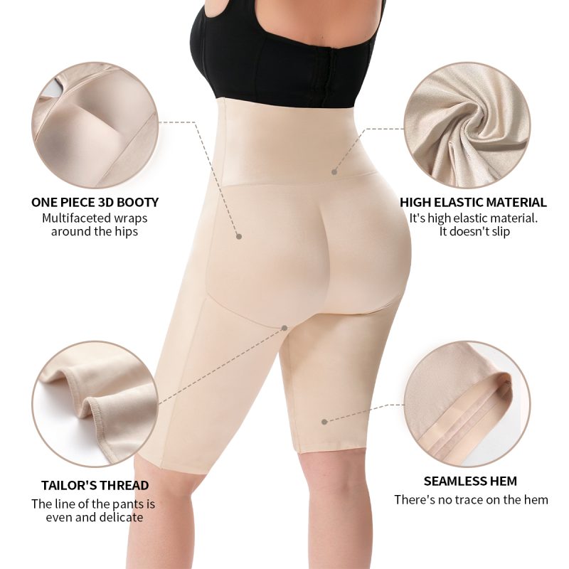 High-Rise Tummy Control Shapewear with One-Piece Fake Ass Back Details