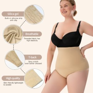 High Waist Shapewear Thong - Butt Lift & Seamless Design Side Details