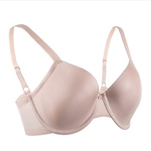 Beige Wholesale Silken Elegance Glossy Plus Size Bra for GHIJ Cup