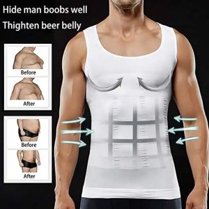 men's compression shirt sleeveless slimming vest