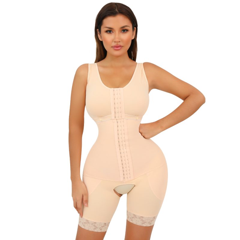 adjustable hook and eye front closure shapewear