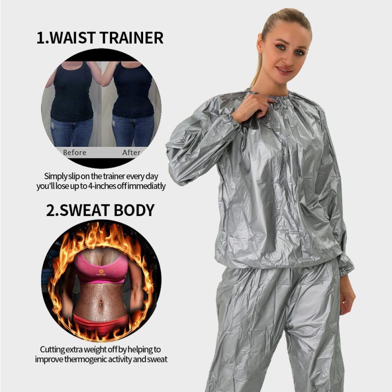 Wholesale PVC Fat-Burning Exercise Sweat Set - Image 3