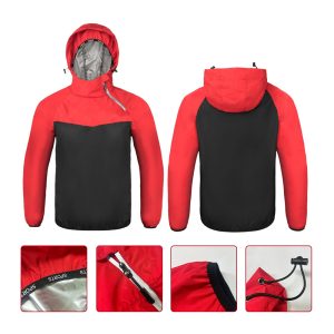 Wholesale Sauna Sweat Suit Long Sleeve Half Zip Hooded Fitness Set