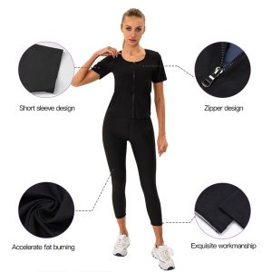 Wholesale Women's Sauna Sweat Suit Weight Loss Body Shaper Top detail