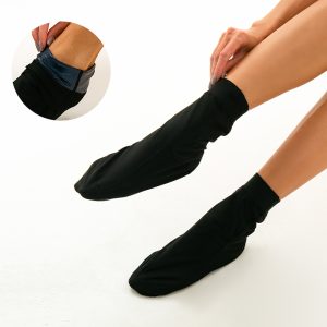 black neoprene sauna sweat socks