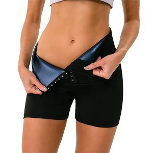 high waisted sauna sweat shorts for women