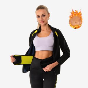 Slimming Sauna Long Sleeve Sweat Suit with Zipper for men and women