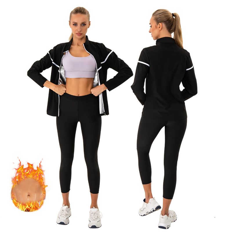 long sleeve sauna jacket top sauna pants