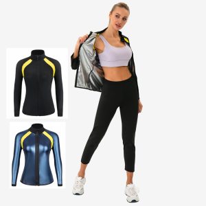 long sleeve sauna jackets sweat suit for weight loss