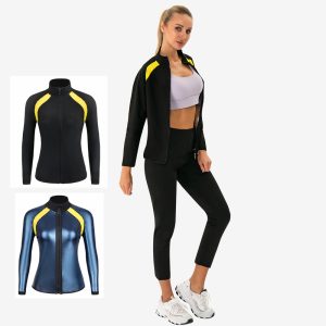 long sleeve sauna jackets sweat suit for weight loss