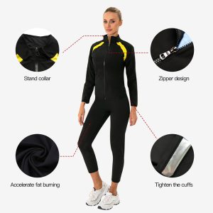 long sleeve sauna jackets sweat suit for weight loss