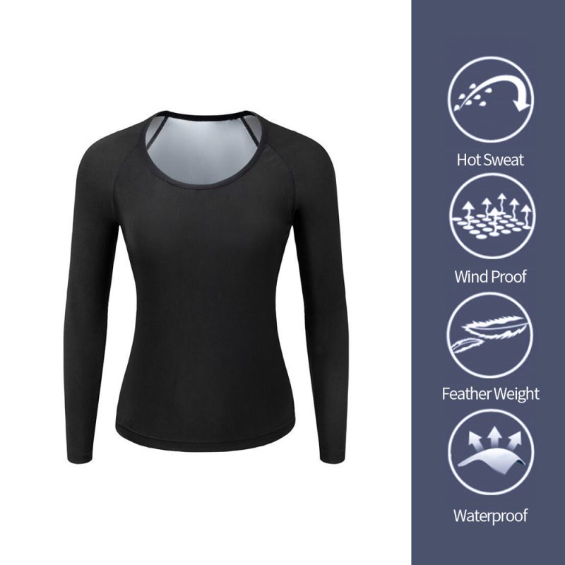 long sleeve highly effective weight loss sauna top for men and women