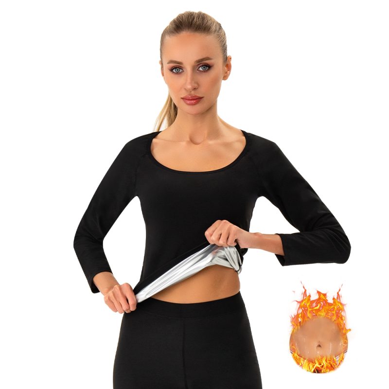 long sleeve highly effective weight loss sauna top for men and women