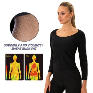 long sleeve highly effective weight loss sauna top for men and women