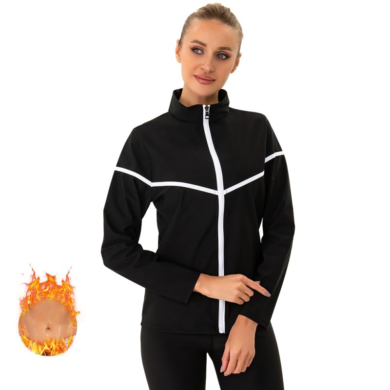 sauna sweat jacket with zipper for men and women