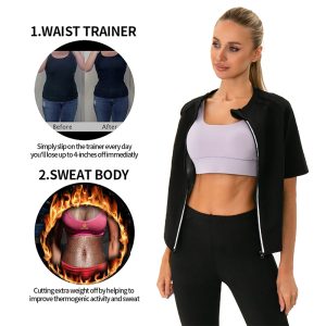 Short Sleeve Sauna Sweat Top and Sauna Pants sauna suit for men and women