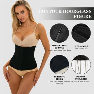 plus size sports waist trainer with zipper