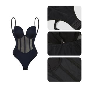 waist trainer bra corset tummy control bodysuit for women