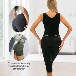 tummy control thigh body shaper short waist trainer bodysuit