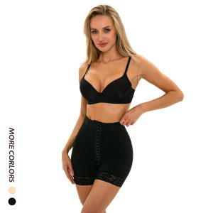 women's tummy lifting shorts lace shapewear with hooks