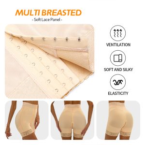 women's tummy lifting shorts lace shapewear with hooks