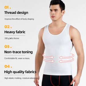 men compression slimming sleeveless body shape