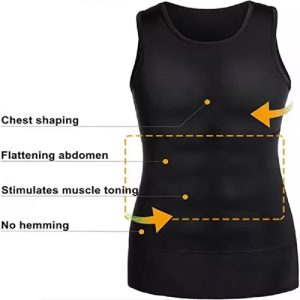 mens sleeveless tummy control tank top