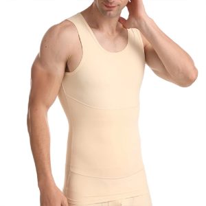 mens sleeveless tummy control tank top