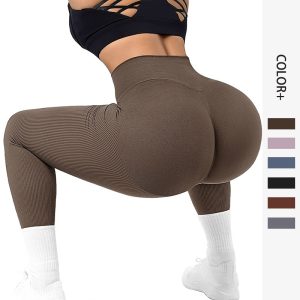 women's seamless peach tight waist yoga leggings