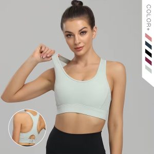 Women's Shockproof Push Up Crop Fitness Yoga Bra