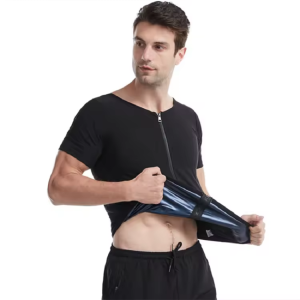 (yumesilm)men's comfortable sweat-wicking zipper sauna vest