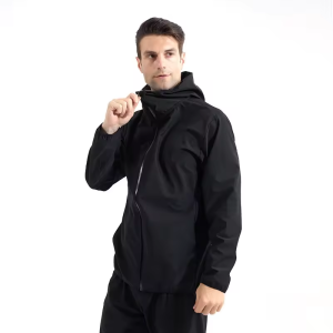 (yumesilm)men's long sleeve fitness sauna jacket