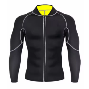 (yumesilm)men's patchwork waistband sweating sauna jacket