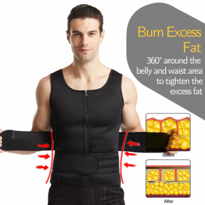 men's waist slimming tummy control sauna tops