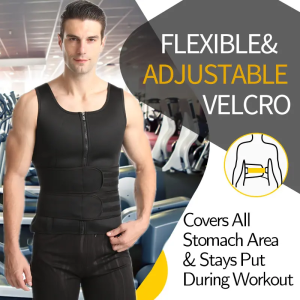 (yumesilm)men's waist slimming tummy control sauna tops