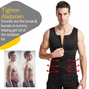 (yumesilm)men's waist slimming tummy control sauna tops