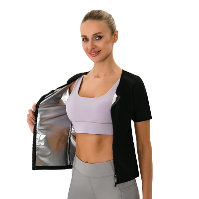 Short Sleeve Sauna Sweat Top and Sauna Pants