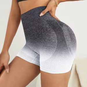 women's gradient seamless butt lifting yoga shorts(yumesilm)