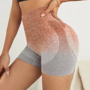 women's gradient seamless butt lifting yoga shorts(yumesilm)