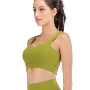 (yumesilm)women's high elastic backless seamless fitness set